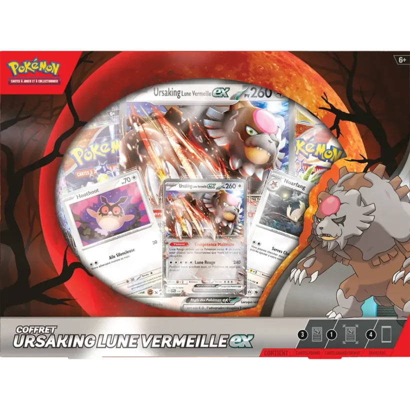 Coffret Cartes Pokémon Ursaking Lune Vermeille EX